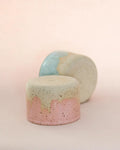 Cappuccino cup handmade from ceramic with pearl detail