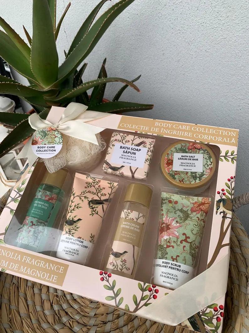 Wellness Gift Box for Her | Wellness Spa Gift Set | Self-Care Box with Shower Gel, Body Lotion, Scrub & Spa Accessories